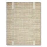 Beige Brown Striped Woven Area Rug