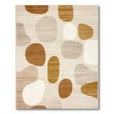 Abstract Organic Shapes Beige Abstract Area Area Rug