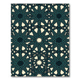 Intricate Teal Star Geometric Area Rug