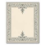 Beige and Neutral Elegant Ornate Floral Border Area Rug