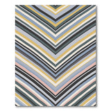 Vibrant Multi-Color Diagonal Stripe Area Rug