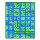 Vibrant Kids Cartoon City Road Play Rug