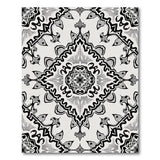 Ornate Black and White Ornate Black White Mandala Area Rug