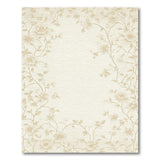 Beige and Neutral Vintage Beige Floral Vine Area Rug