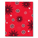 Vibrant Red Floral Star Area Rug