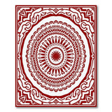 Intricate Red Mandala Persian Area Rug