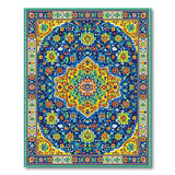 ODIKA Washable Area Rug - Traditional Bohemian Medallion Pattern, Non-Slip Low Pile, Pet & Kid Friendly