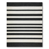 Bold Striped Woven Bold Black White Striped Woven Area Rug