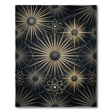 Gold Starburst Atomic Geometric Area Rug