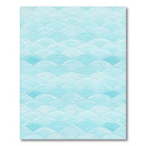 Coastal Beach Wave Blue Wave Coastal Area Rug
