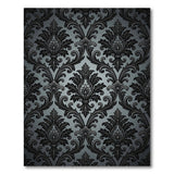 Elegant Grey Damask Floral Vintage Area Rug
