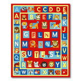 Playful ABC Alphabet Kids Rug with Cartoon Animals