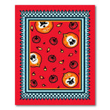 Spooky Cartoon Pumpkin Halloween Red Rug
