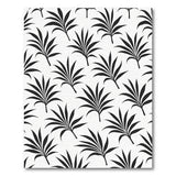 Black Palm Leaf Silhouette Area Rug