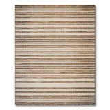 Brown Tan Distressed Striped Woven Rug