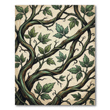 Entwined Green Vine Leaf Area Rug