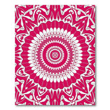 Vibrant Pink Mandala Bird Persian Rug