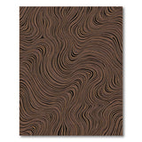 Brown Wavy Lines Abstract Area Rug