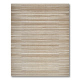 Beige Striped Woven Geometric Rug