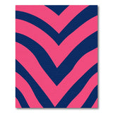 Bold Pink Navy Zigzag Area Rug