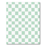 Mint Green White Checkered Area Rug