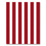 Bold Red White Vertical Stripe Area Rug