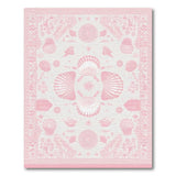 Blush Pink Seashell Coastal Area Rug