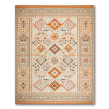 Orange Terracotta Geometric Heritage Tribal Rug