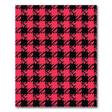 Bold Pink Black Houndstooth Area Rug