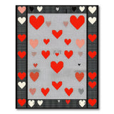 Pixel Love Hearts Area Rug