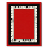 Red Piano Keys Area Rug