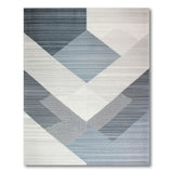 Blue and Teal Geometric Modern Modern Geometric Blue Grey Area Rug