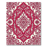 Opulent Red Persian Floral Medallion Rug