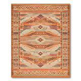 Southwestern Orange Geometric Area Rug
