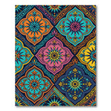 Vibrant Multi-Color Quatrefoil Persian Area Rug