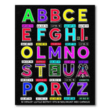 Vibrant Alphabet License Plate Kids Rug