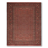 Red Geometric Traditional Persian Area Rug