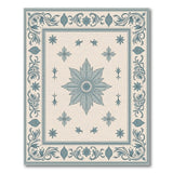 Teal Medallion Persian Traditional Persian Area Rug