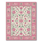 Ornate Pink Ornate Pink Floral Persian Area Rug