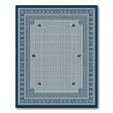 Navy Blue Traditional Persian Rug with Elephant Motifs