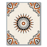 Orange Mandala Sunburst Area Rug