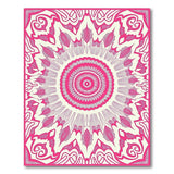 Vibrant Pink Mandala Persian Pink Area Rug