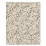Beige Swirling Floral Line Art Area Rug