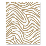 Wavy Tan Zebra Stripe Area Rug