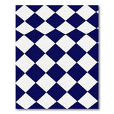 Navy Blue White Diamond Checkered Area Rug