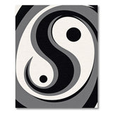 Modern Abstract Swirl Washable Area Rug - Black & Grey