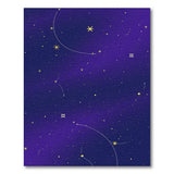 Purple Starry Night Constellation Area Rug