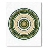 Intricate Green Mandala Round Area Rug