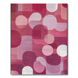 Bold Red Geometric Overlap Area Rug