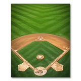 Green Geometric Modern Green Baseball Field Area Rug